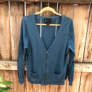 Lane Bryant cardigan zipper teal size 14/16
